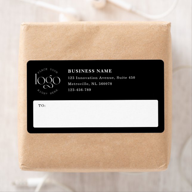 Add Your Own Logo Custom Business Black Shipping (En situation)