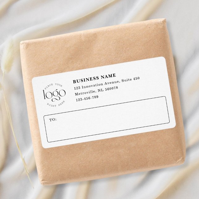 Add Your Own Logo Custom Business White Shipping (custom personalized business logo shipping label)
