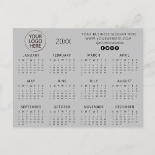 add your own logo custom text 2024 Calendar   Postcard