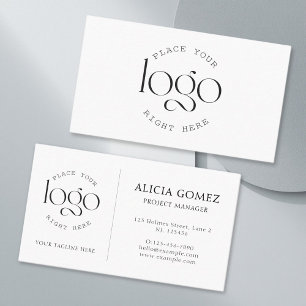 Add Your Own Logo Generic White Professional Business Card