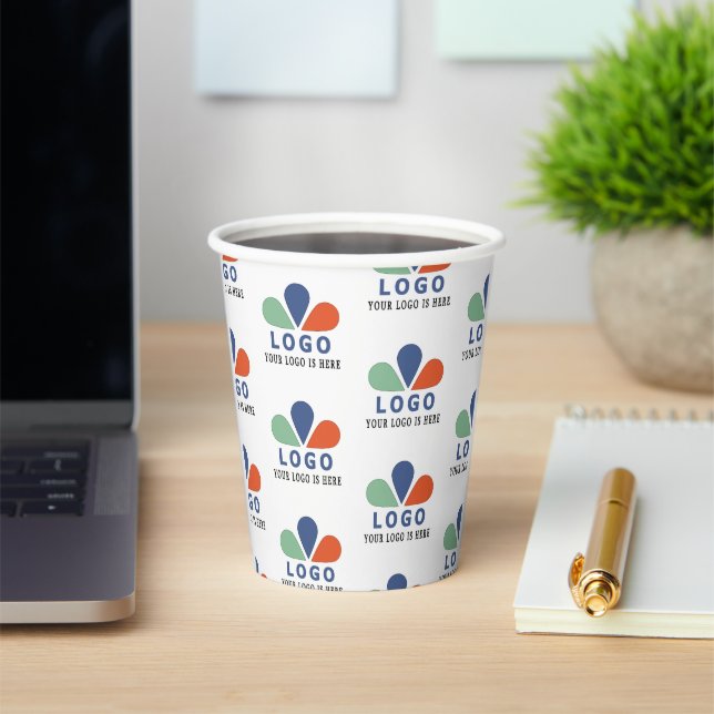 ADD YOUR OWN LOGO.  PAPER CUPS (Insitu)