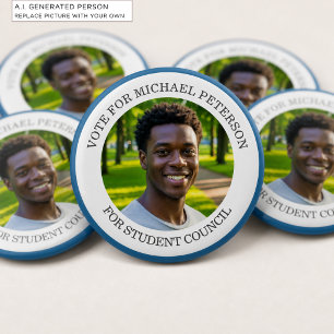 Add Your Own Photo and Election Campaign Title 2 Inch Round Button