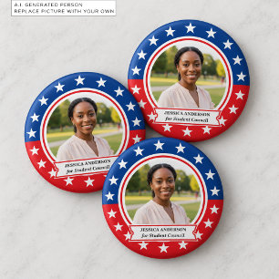 Add Your Own Photo and Election Campaign Title 2 Inch Round Button