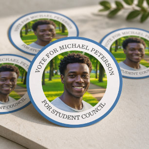 Add Your Own Photo and Election Campaign Title Classic Round Sticker