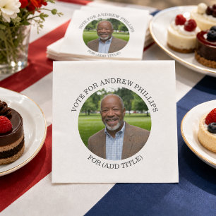 Add Your Own Photo and Election Campaign Title Napkin