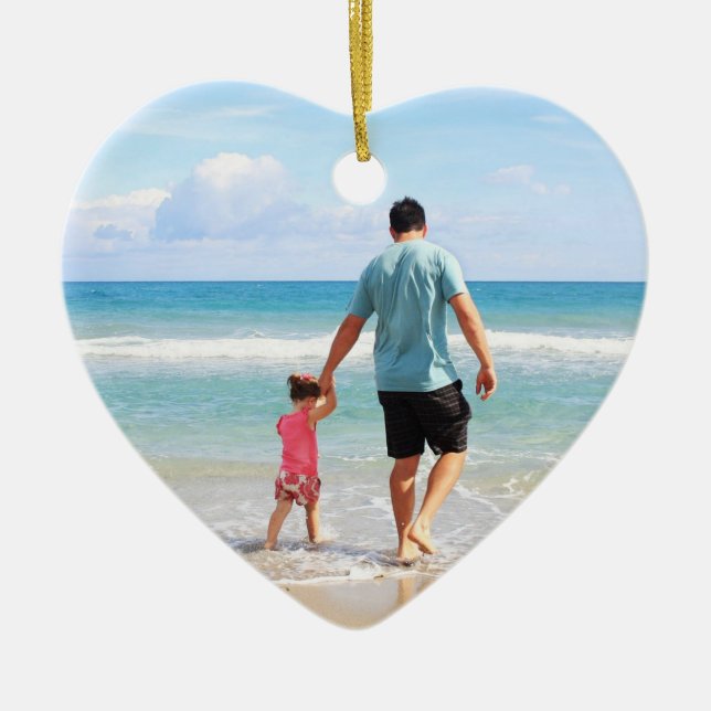 Add Your Own Photo and/or Text Ceramic Ornament (Front)