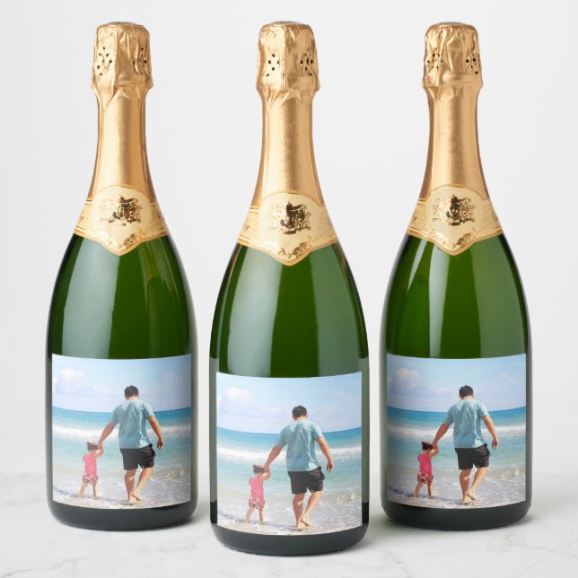 Add Your Own Photo and/or Text  Sparkling Wine Label (Bottles)