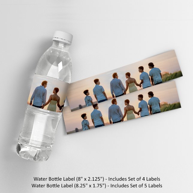 Add Your Own Photo and/or Text Water Bottle Label (Front of Water Bottle - These Labels Will Not Fit Other Bottles, They Will Only Fit Water Bottles)
