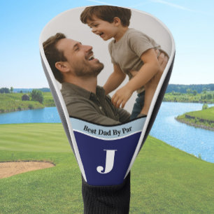 Add your own photo Best Dad blue personalized Golf Head Cover