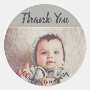 Add Your Own Photo Birthday Thank You Stickers