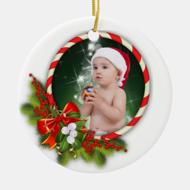 Add Your Own Photo Christmas Ornament (Front)