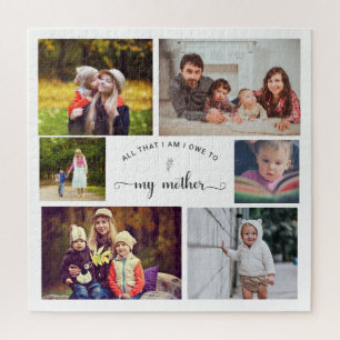 Add your own Photo Collage Mother Best Mom Quote Jigsaw Puzzle