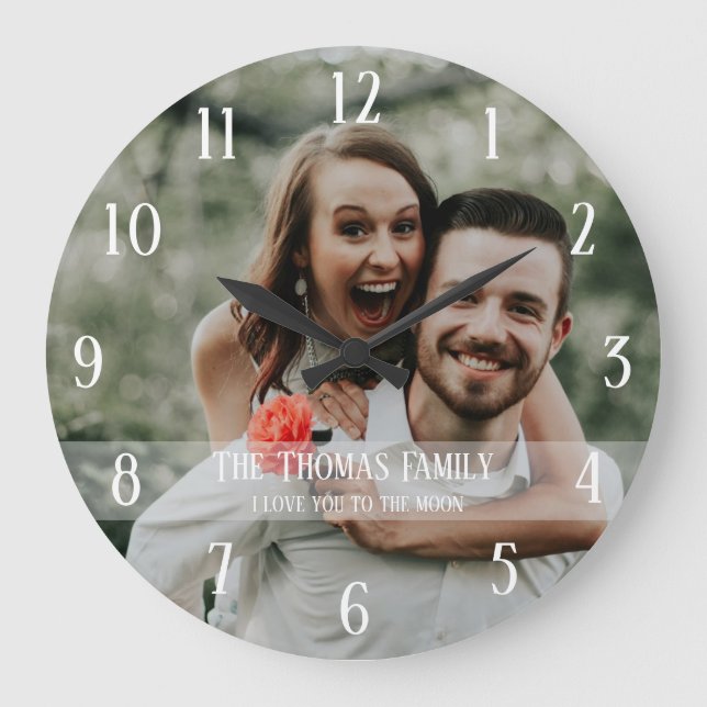 Add Your Own Photo Custom Large Clock (Front)