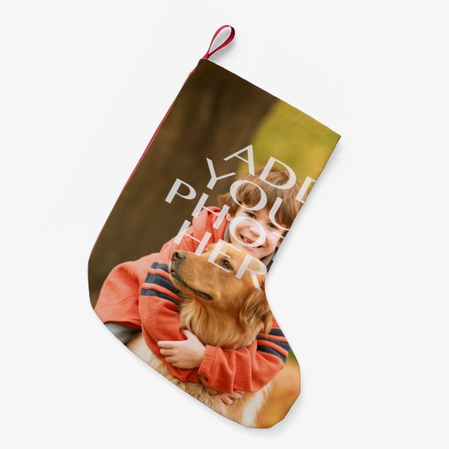 Add Your Own Photo Custom Personalized Small Christmas Stocking (Front (Hanging))