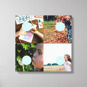 Add your own Photo Customisable 4 images Canvas Print