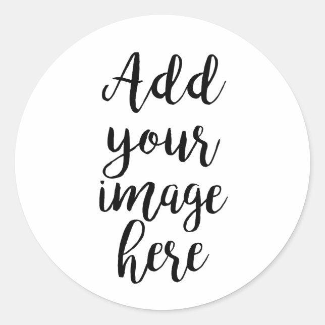 Add your own Photo Customizable Classic Round Sticker (Front)