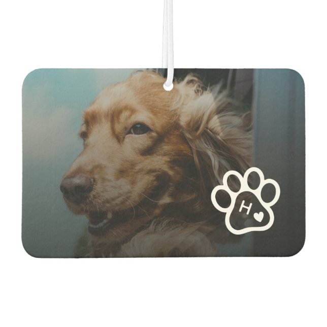 Add Your Own Photo Dog Pets Monogram Air Freshener (Front)