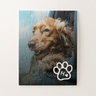 Add Your Own Photo Dog Pets Monogram jigsaw puzzle