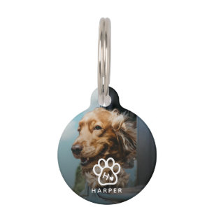 Add Your Own Photo Dog Pets Monogram Name Pet Tag