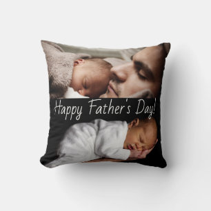 Add Your Own Photo Father's Day Personalized Throw Pillow