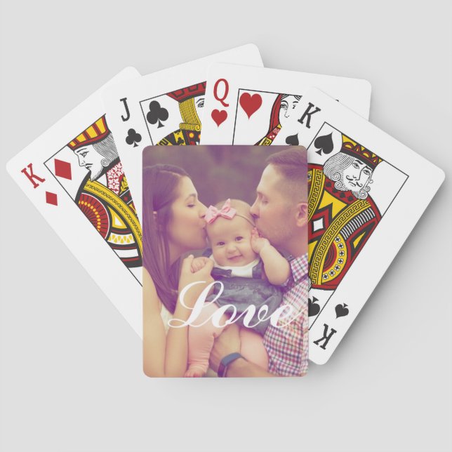 Add Your Own Photo Love Playing Cards (Back)