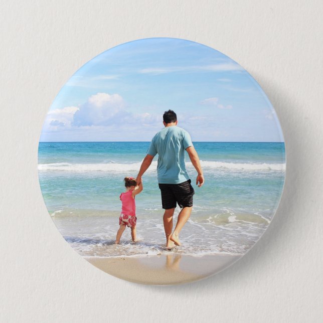 Add Your Own Photo or Text 3 Inch Round Button (Front)
