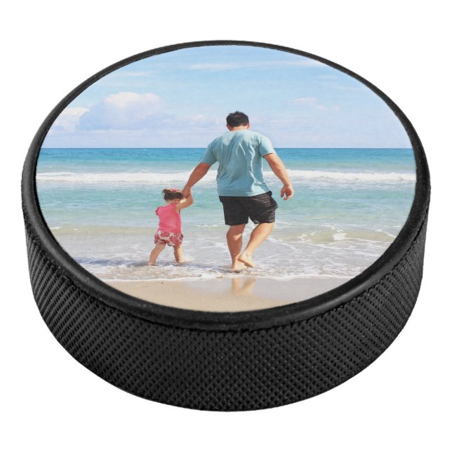 Add Your Own Photo or Text Hockey Puck (3/4)