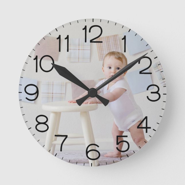 Add Your Own Photo Personalized Acrylic Wall Clock (Front)