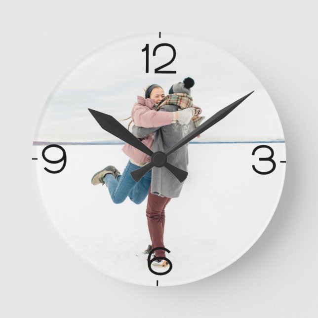 Add Your Own Photo Personalized Acrylic Wall Clock (Front)