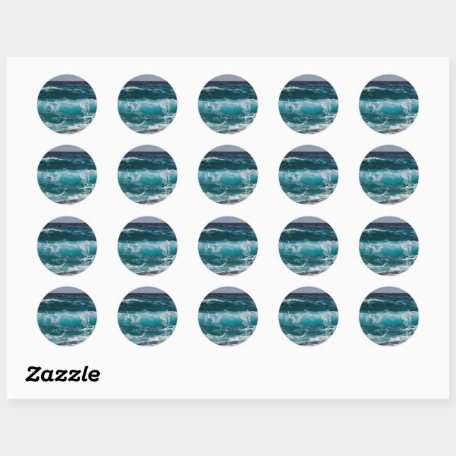 Add Your Own Photo Personalized Classic Round Sticker (Sheet)