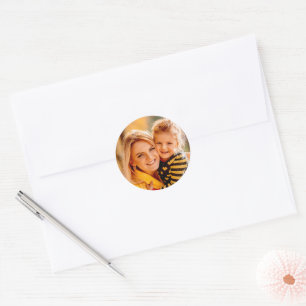Add Your Own Photo Personalized Design Classic Round Sticker