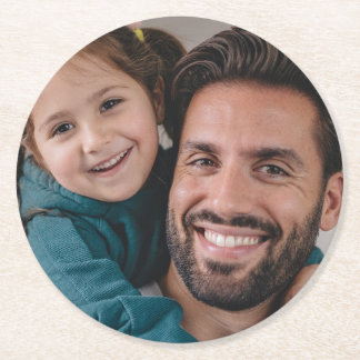 Add Your Own Photo Round Paper Coaster