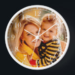 Add Your Own Photo | Template Clock<br><div class="desc">Add Your Own Photo Template Wall Clocks. Design your own. Add a photo, design or logo for your unique product. Simply click "Personalize this template" to get started. Perfect for any occasion such as Mother's Day, birthday, Christmas, holidays, Grandparent's Day and more. Designed by Evco Holidays www.zazzle.com/store/evcoholidays</div>