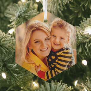 Add Your Own Photo Template Glass Ornament