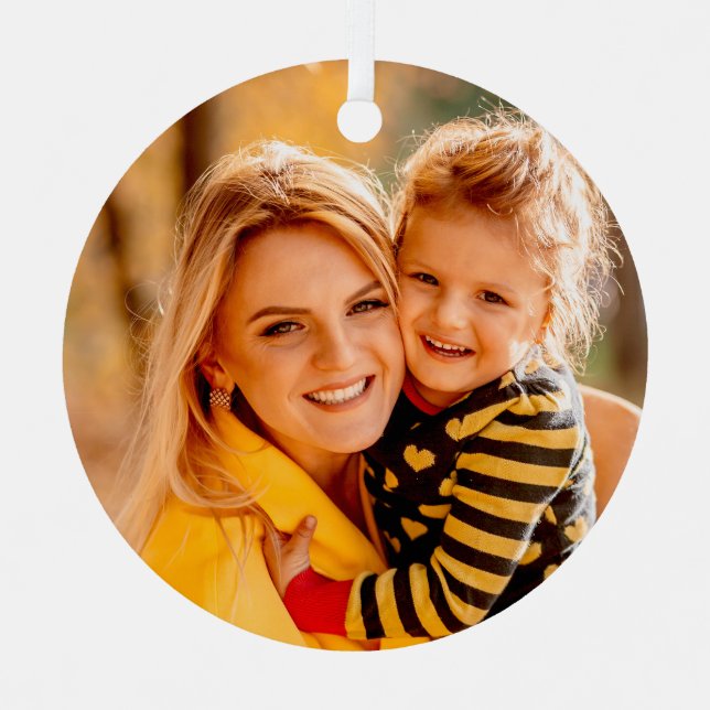 Add Your Own Photo Template Metal Ornament (Front)