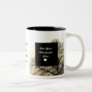 ADD YOUR OWN PHOTO & TEXT Two-Tone COFFEE MUG