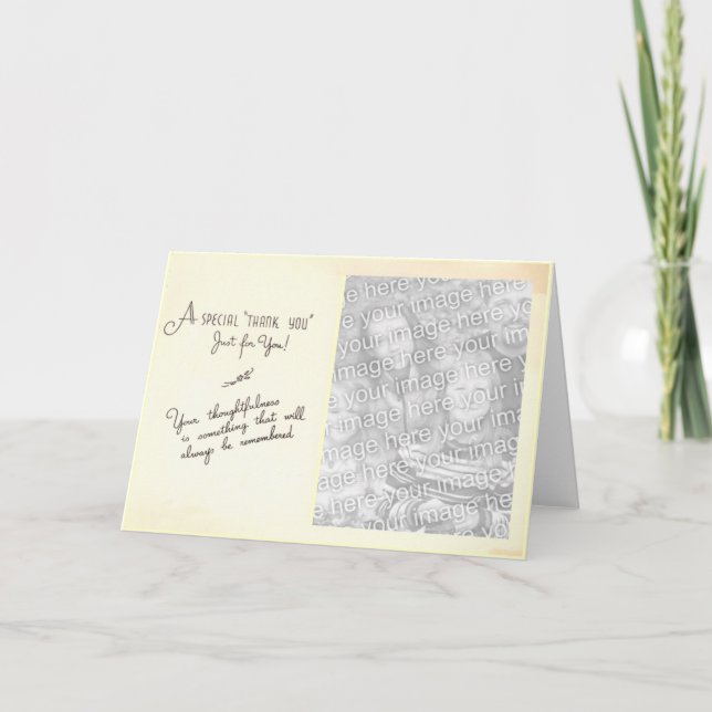 Add Your Own Photo, Vintage Thank You (Front)