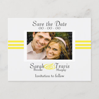 Add your own photo - Yellow Announcement Postcard