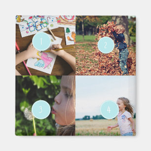 add Your Own Photos Customisable 4 image magnet