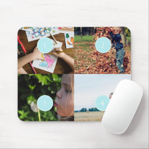 Add Your Own Photos Customisable 4 image mouse pad