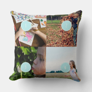 Add Your Own Photos Customisable 4 images Cushion