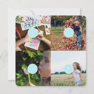 Add Your Own Photos Customizable 4 images Postcard
