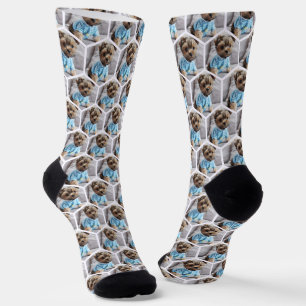 Add Your Own Photos Hexagon Collage Custom Socks