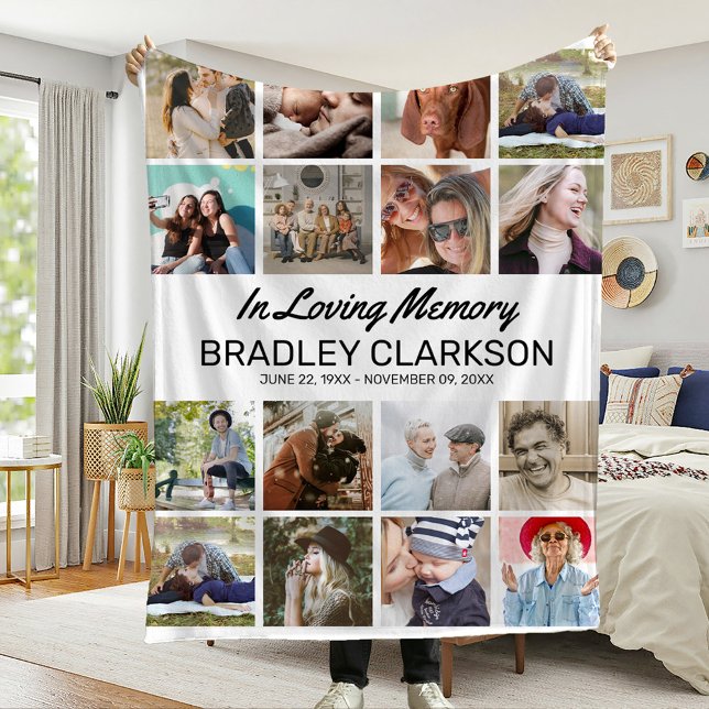 Add Your Own Photos & Personalized Text Fleece Blanket (Creator Uploaded)