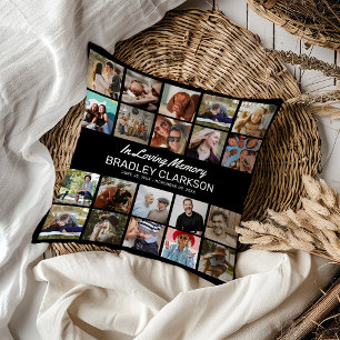 Add Your Own Photos & Personalized Text Throw Pillow