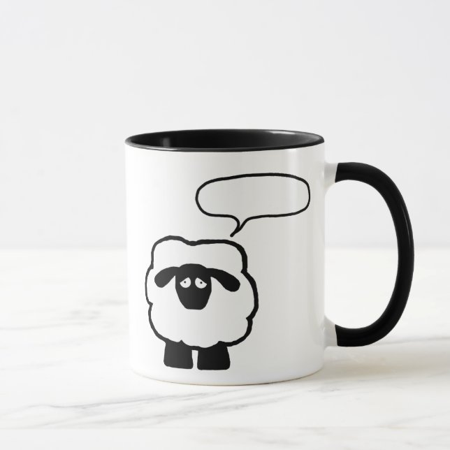 Add Your Own Phrase Sheep Mug (Right)