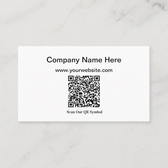 Add Your Own QR Code Business Cards (Front)