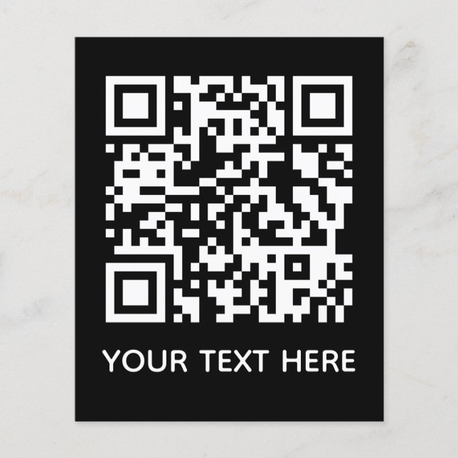 Add your own QR Code text Scan menu link   (Front)