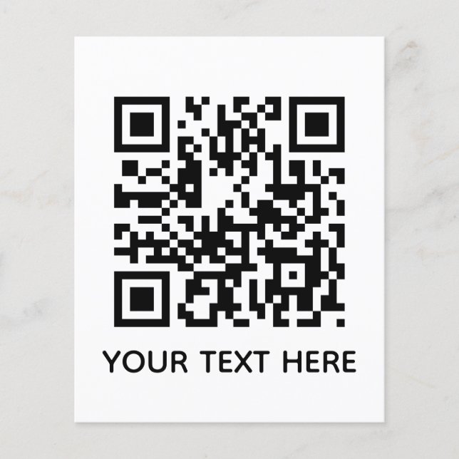 Add your own QR Code text Scan menu link (Front)