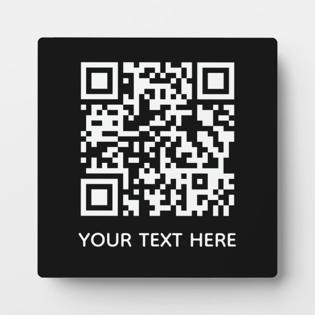 Add your own QR Code text Scan menu link   Plaque (Front)